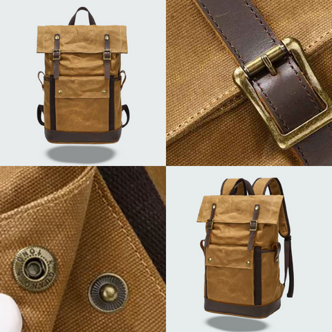 Wanderer - Waxed Canvas Backpack Specifications: