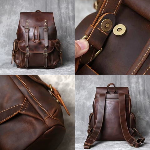 Huxley - Large Leather Backpack Specifications: