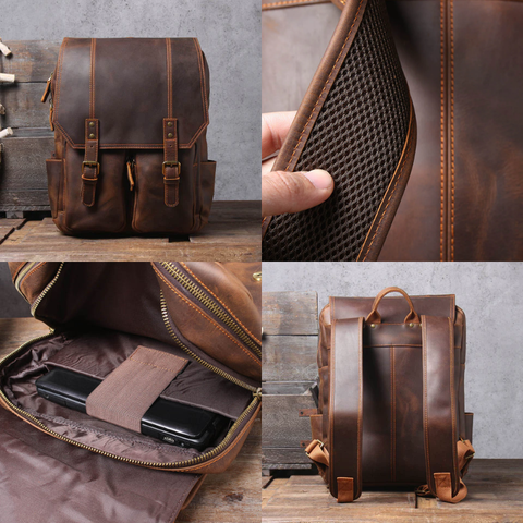 Griffin - Timeless Leather Rucksack Specifications: