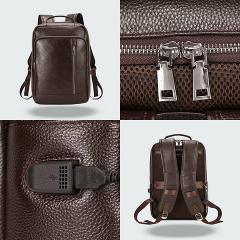 Contemporary Leather Backpack Specifications: