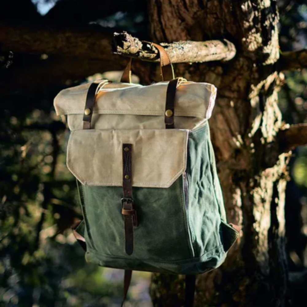 Volera - Waxed Canvas Backpack For Woman