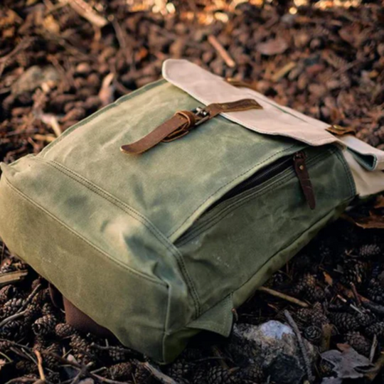 Volera - Waxed Canvas Backpack For Woman
