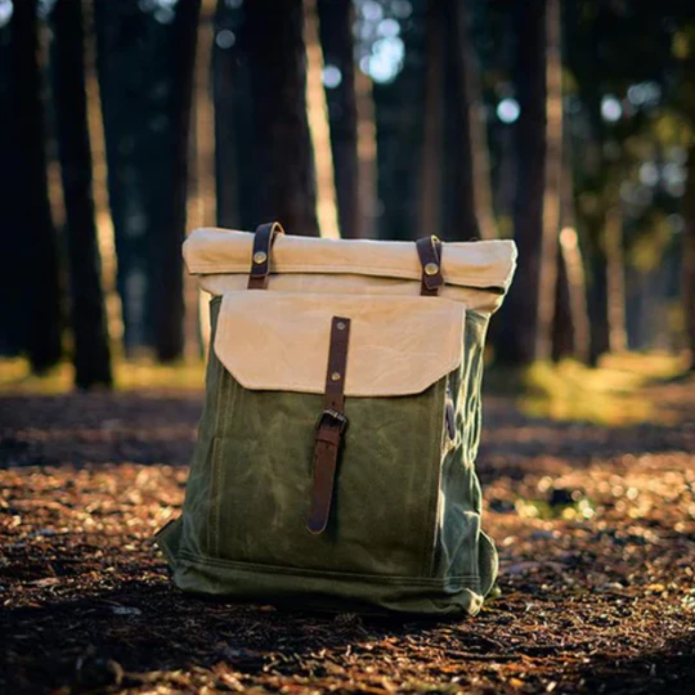 Volera - Waxed Canvas Backpack For Woman