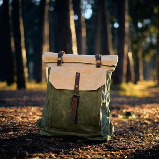 Volera - Waxed Canvas Backpack For Woman