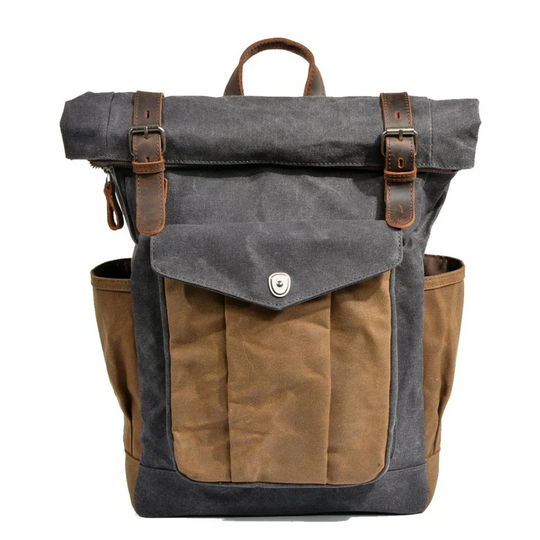 Arvik | Waxed Roll‑Top Canvas Backpack