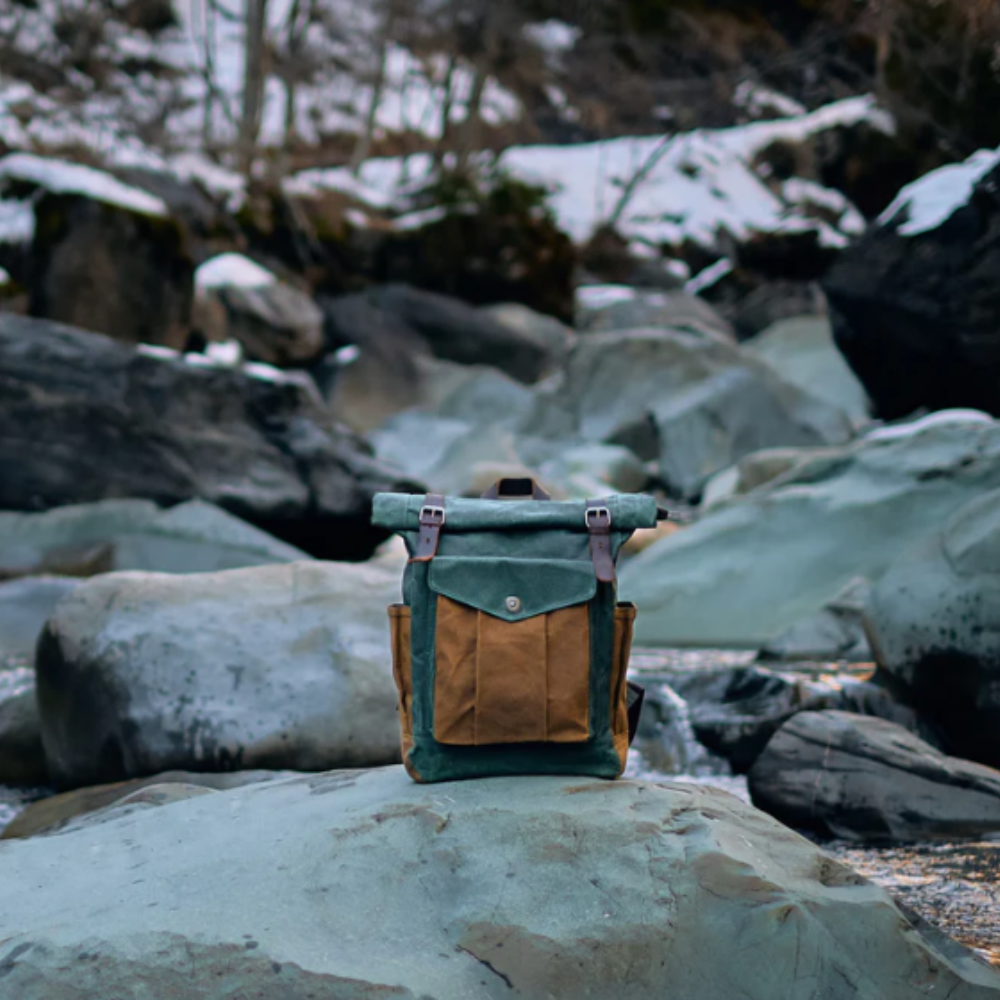 Arvik | Waxed Roll‑Top Canvas Backpack