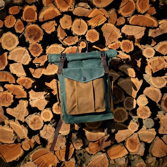 Arvik | Waxed Roll‑Top Canvas Backpack