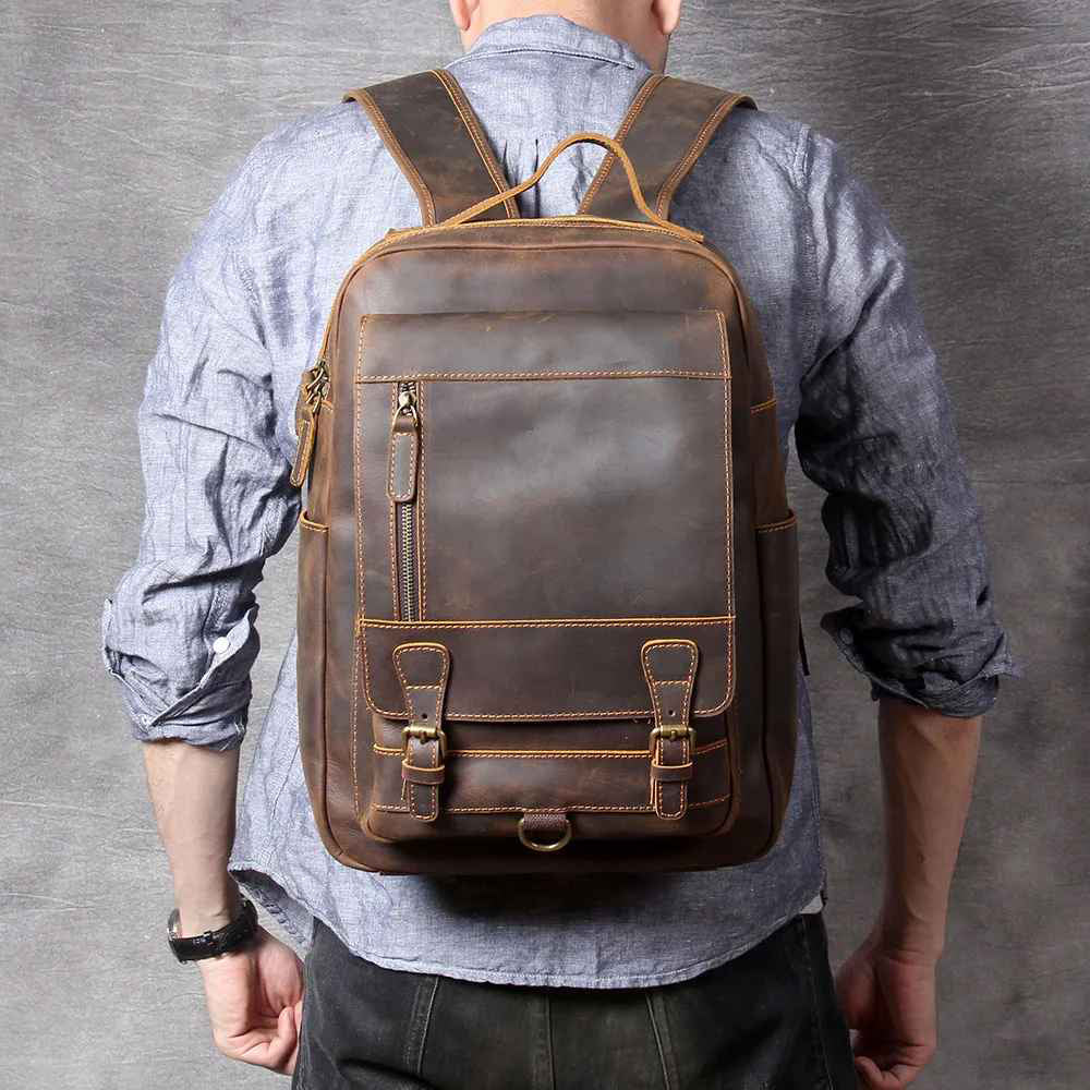 Ashton - Leather Laptop Backpack