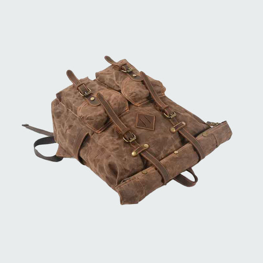 Atlas - Leather Roll Top Backpack