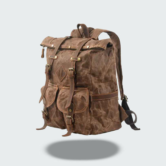 Atlas - Leather Roll Top Backpack