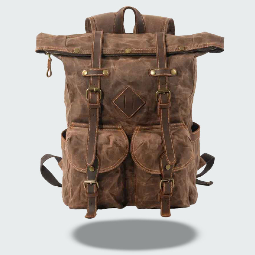 Atlas - Leather Roll Top Backpack