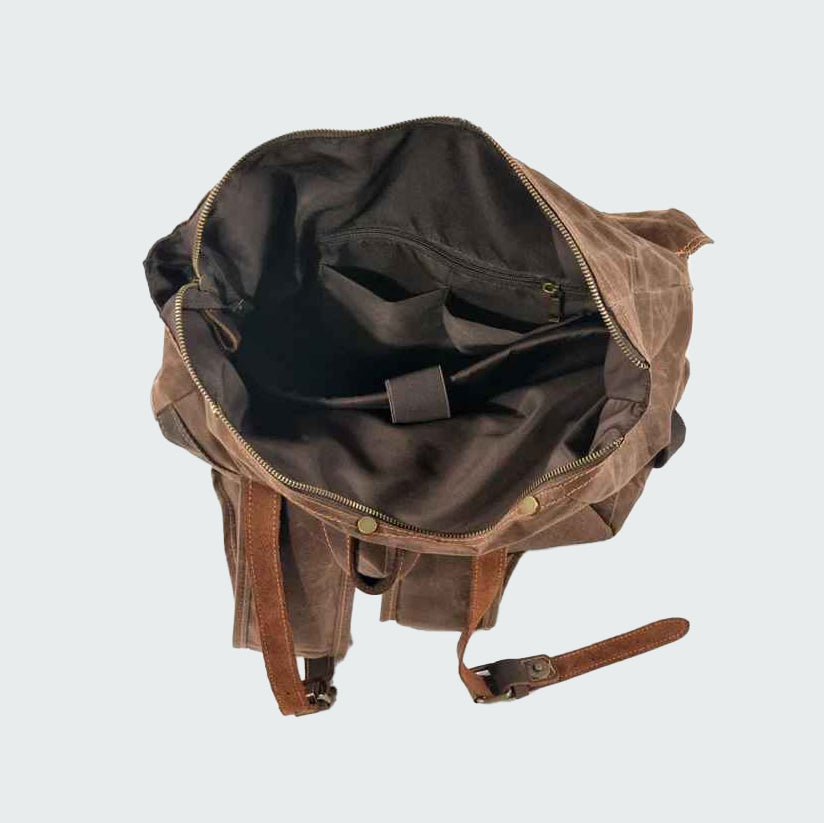 Atlas - Leather Roll Top Backpack