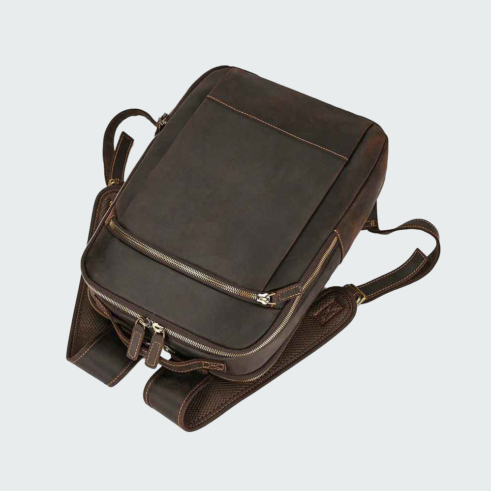 Dante - Compact Leather Laptop Backpack