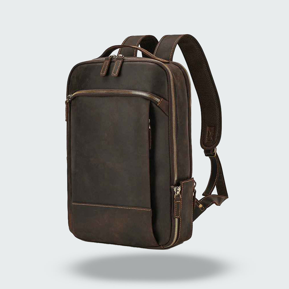 Dante - Compact Leather Laptop Backpack