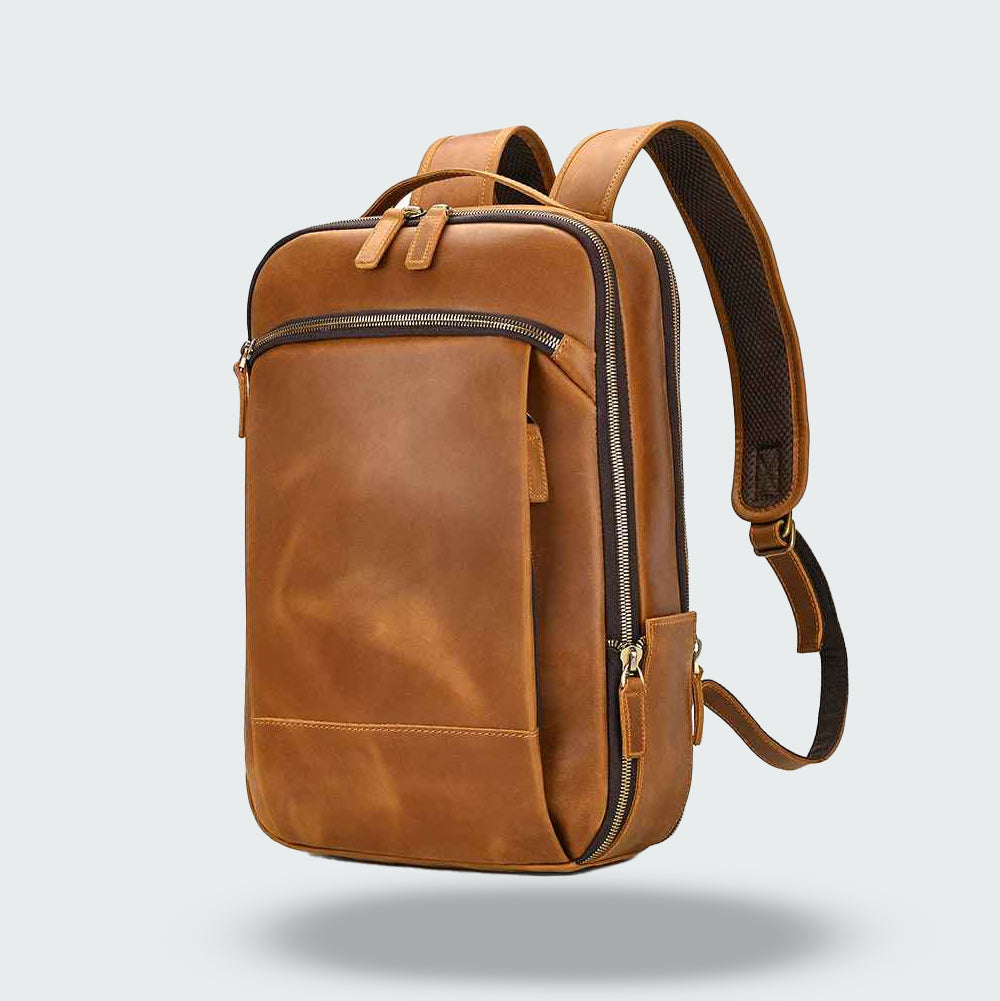 Dante - Compact Leather Laptop Backpack