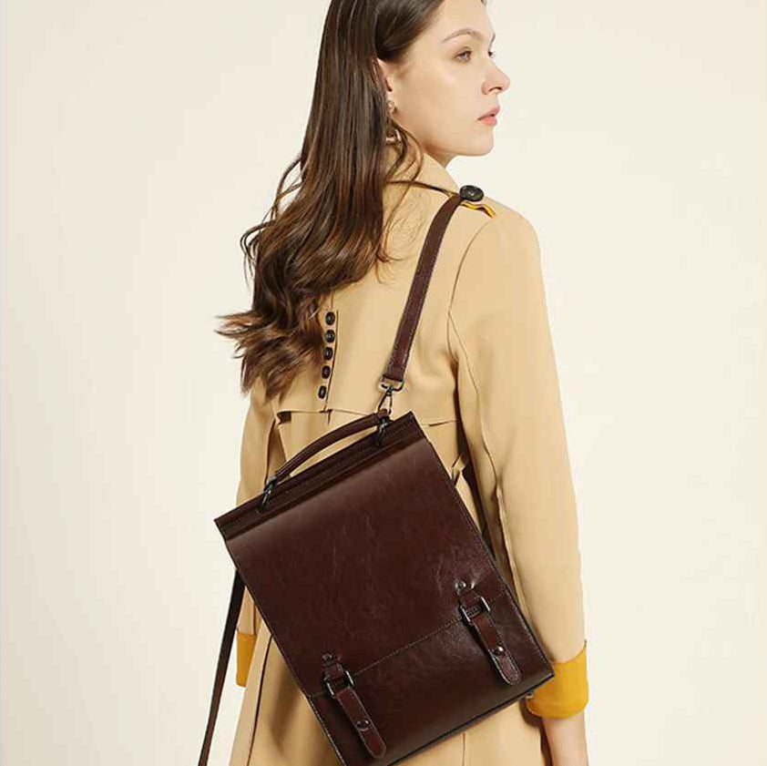 Elara - Elegant Leather Backpack for Women