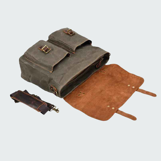 Harrison - Vintage Leather Canvas Bag