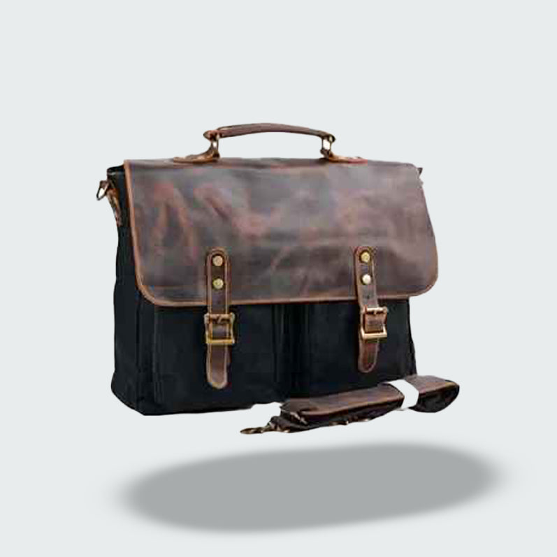 Harrison - Vintage Leather Canvas Bag