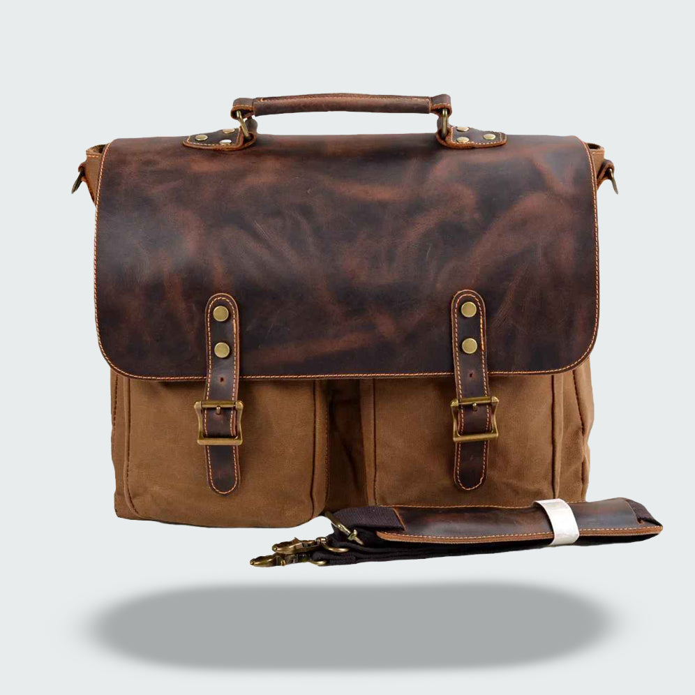 Harrison - Vintage Leather Canvas Bag