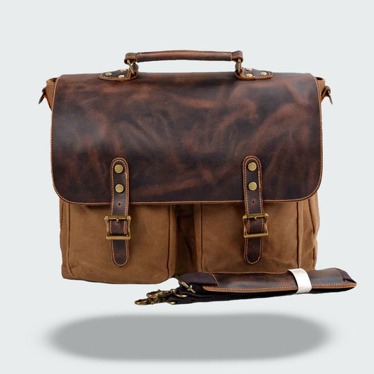 Harrison - Vintage Leather Canvas Bag