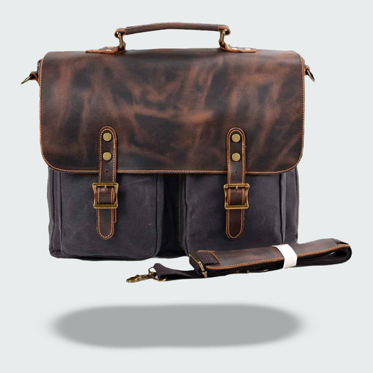 Harrison - Vintage Leather Canvas Bag