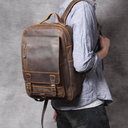 Ashton - Leather Laptop Backpack