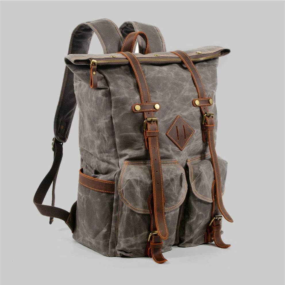 Atlas - Leather Roll Top Backpack