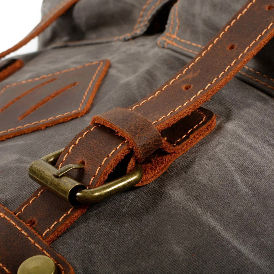 Atlas - Leather Roll Top Backpack