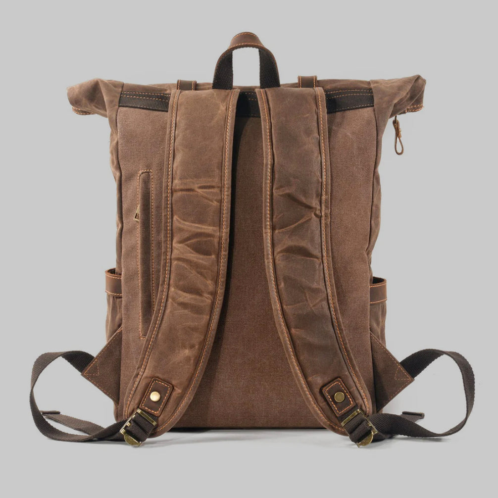 Atlas - Leather Roll Top Backpack