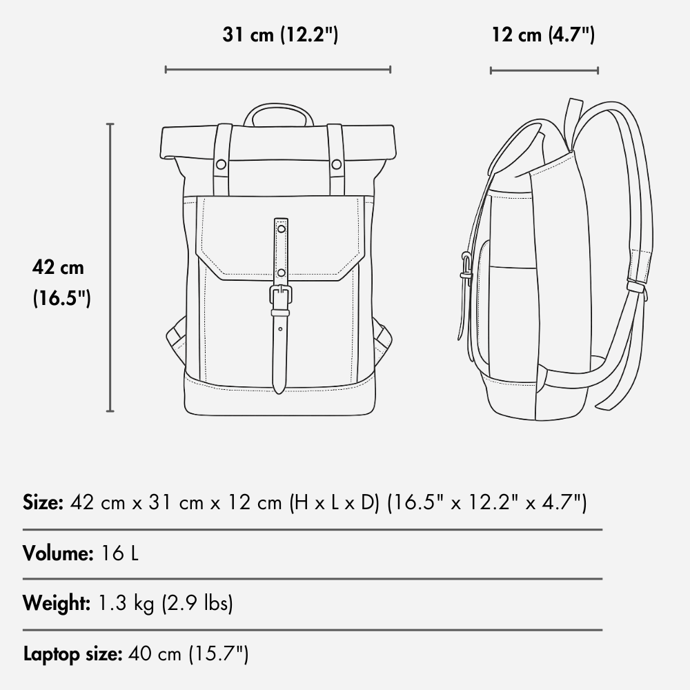 Volera - Waxed Canvas Backpack For Woman