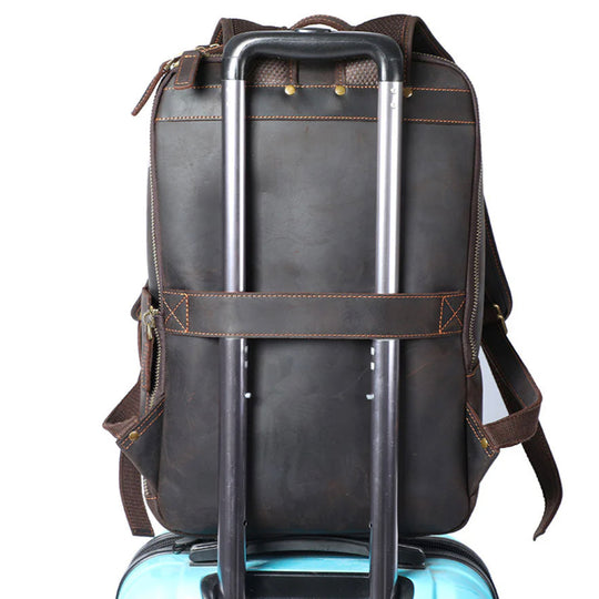 Dante - Compact Leather Laptop Backpack