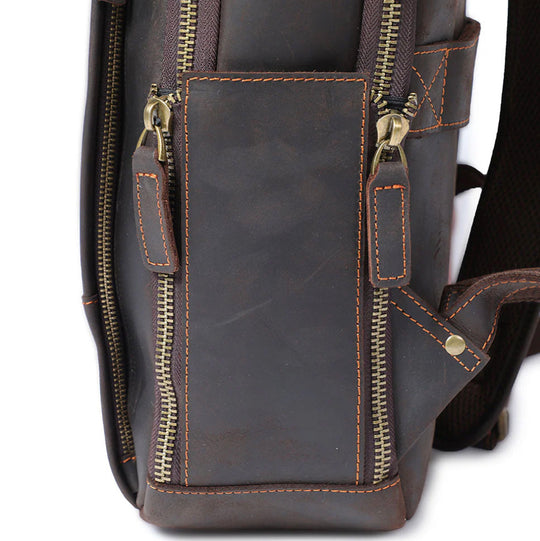 Dante - Compact Leather Laptop Backpack