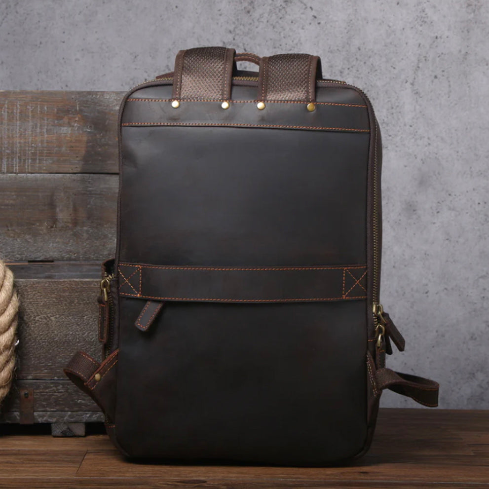 Dante - Compact Leather Laptop Backpack