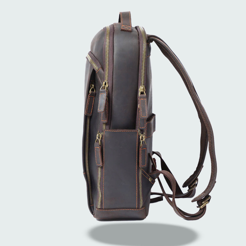 Dante - Compact Leather Laptop Backpack