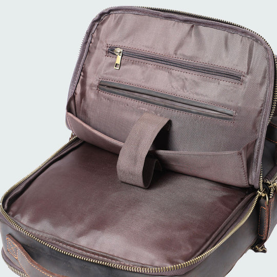 Dante - Compact Leather Laptop Backpack