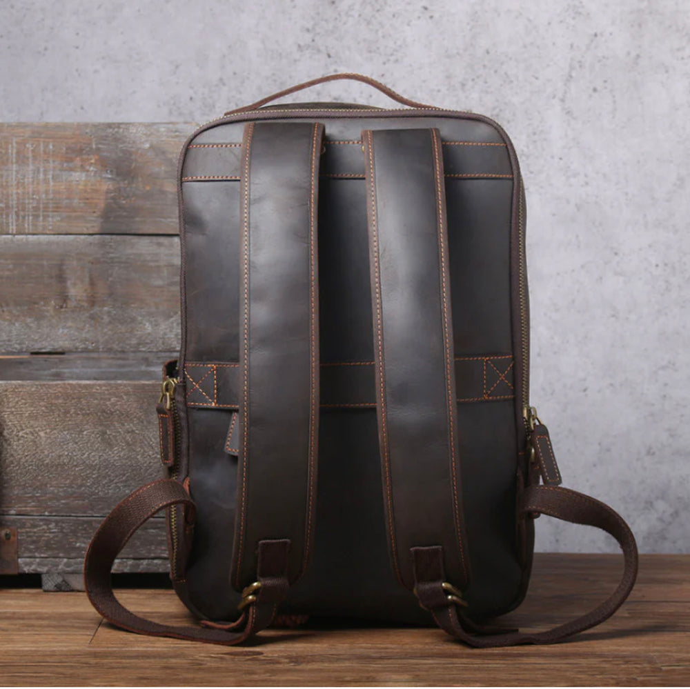 Dante - Compact Leather Laptop Backpack