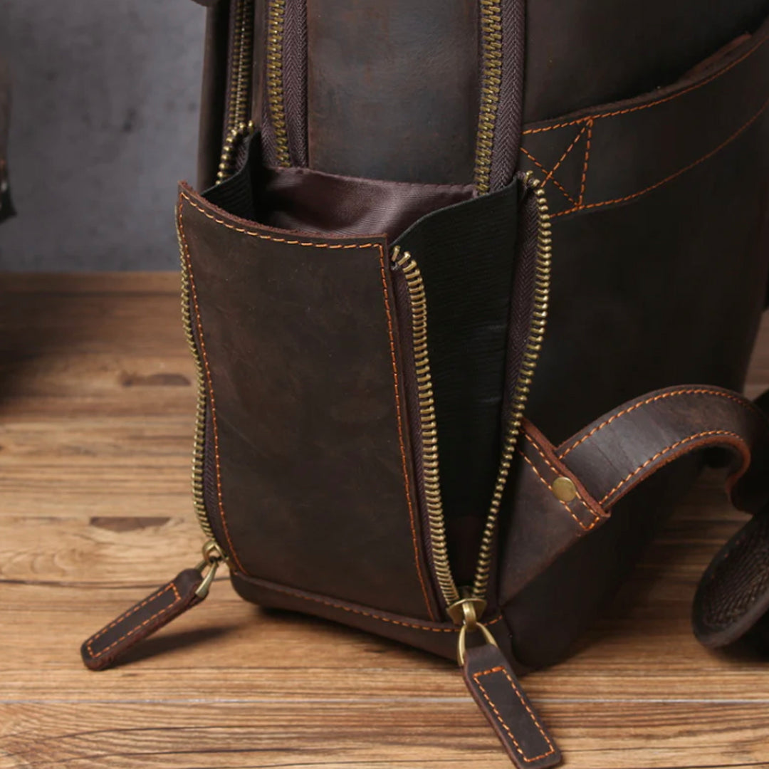 Dante - Compact Leather Laptop Backpack