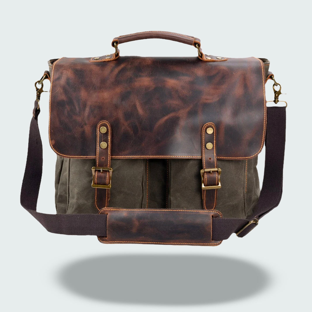 Harrison - Vintage Leather Canvas Bag