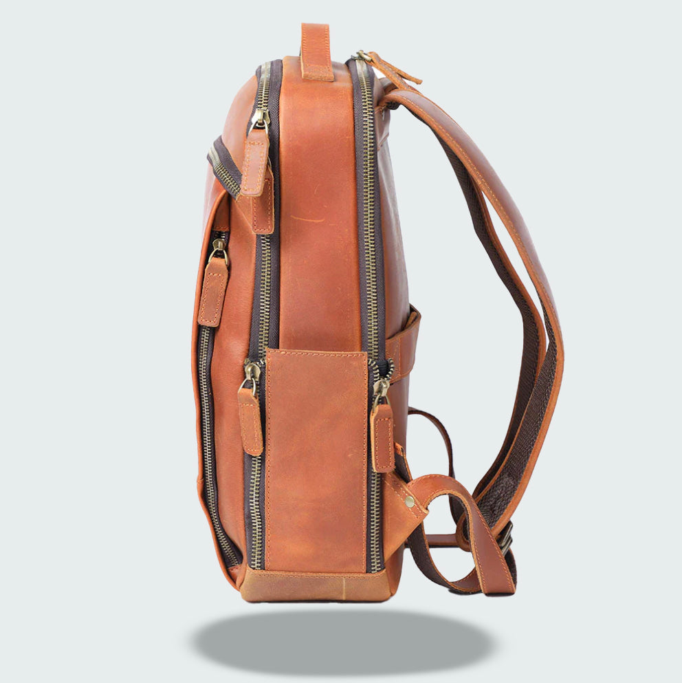 Dante - Compact Leather Laptop Backpack