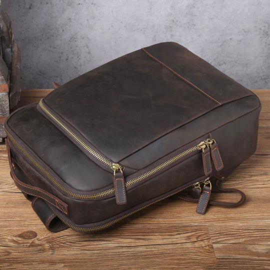 Dante - Compact Leather Laptop Backpack