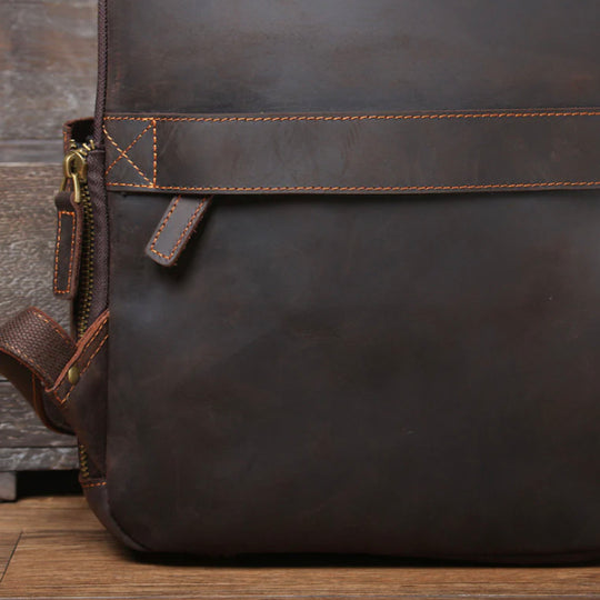 Dante - Compact Leather Laptop Backpack