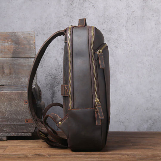 Dante - Compact Leather Laptop Backpack