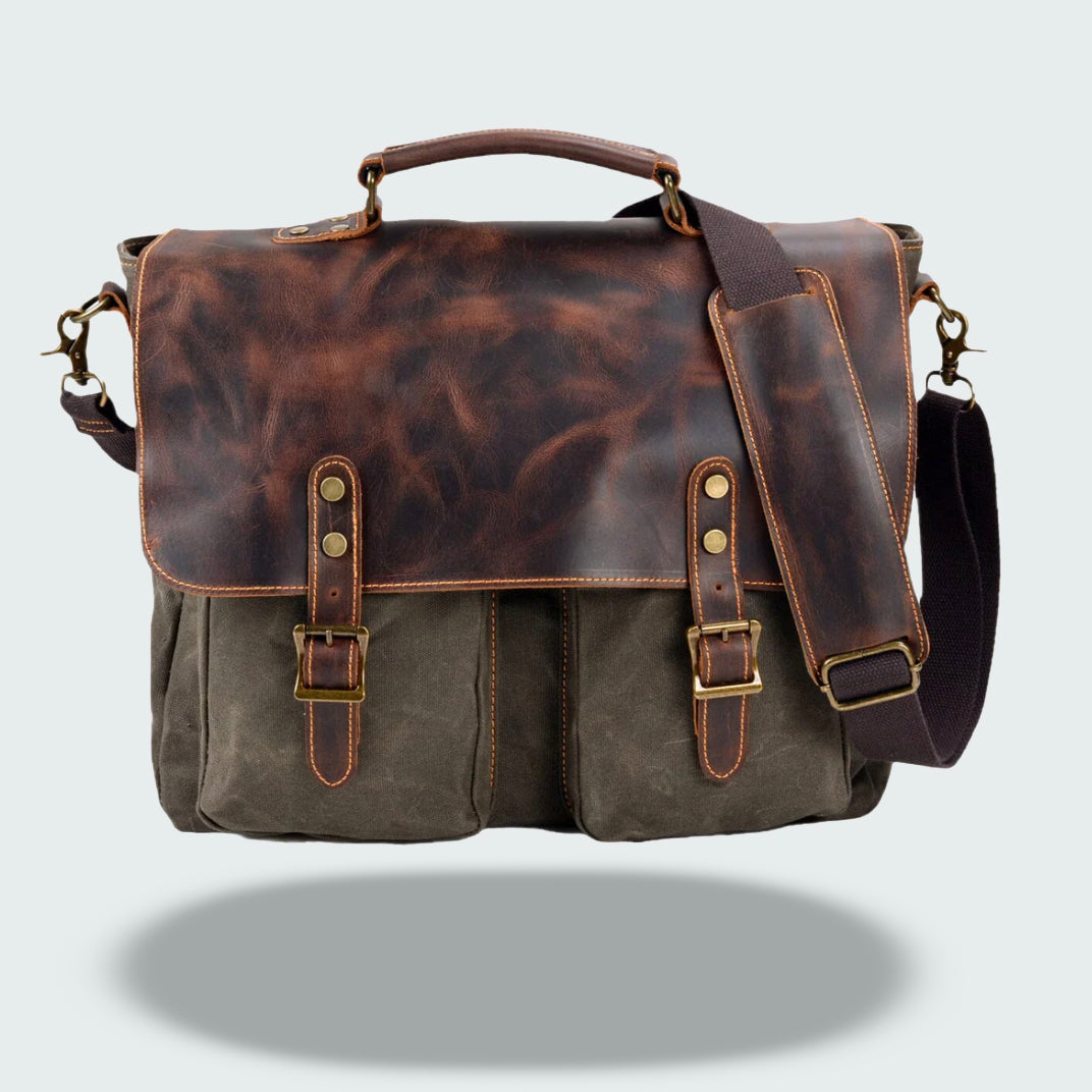 Harrison - Vintage Leather Canvas Bag