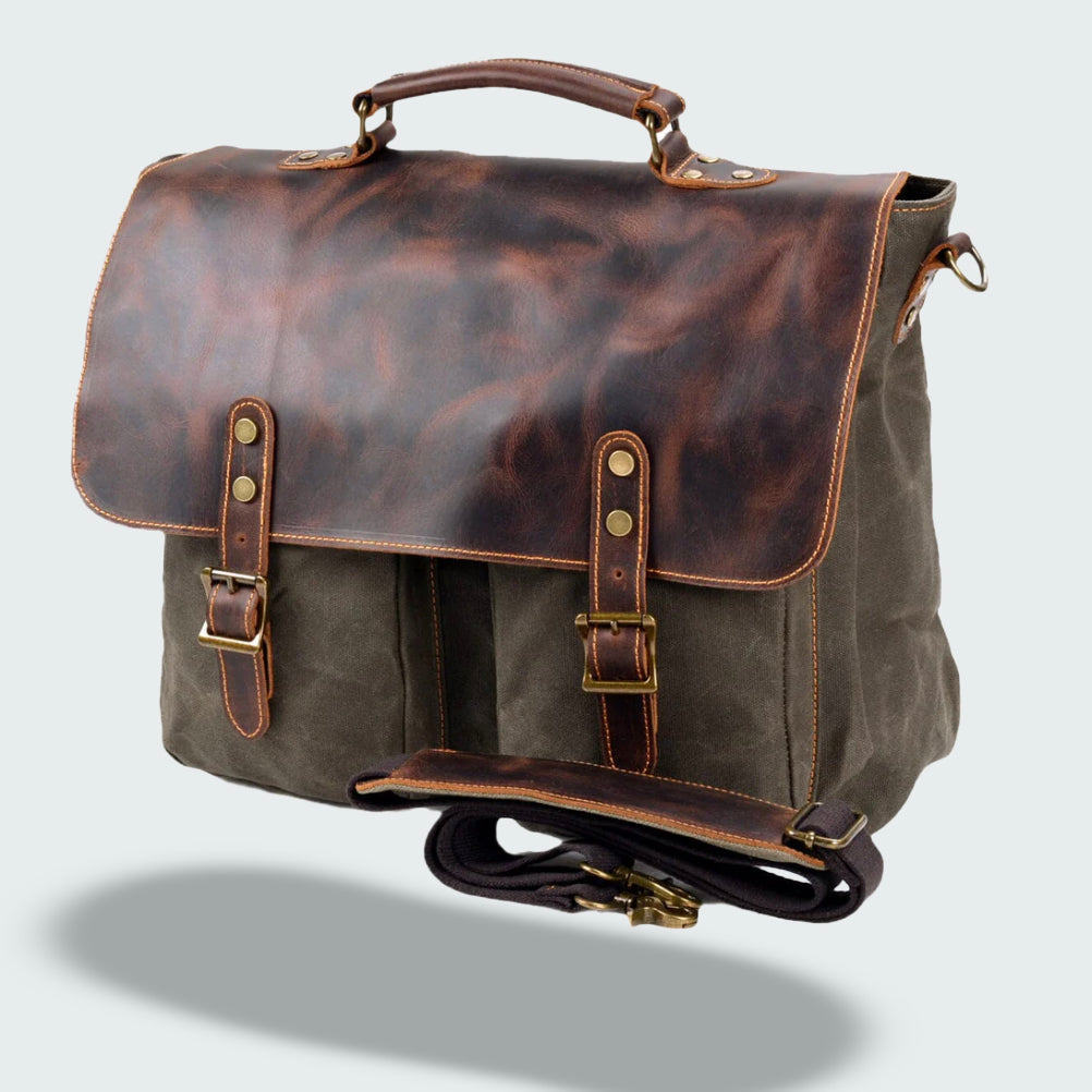 Harrison - Vintage Leather Canvas Bag