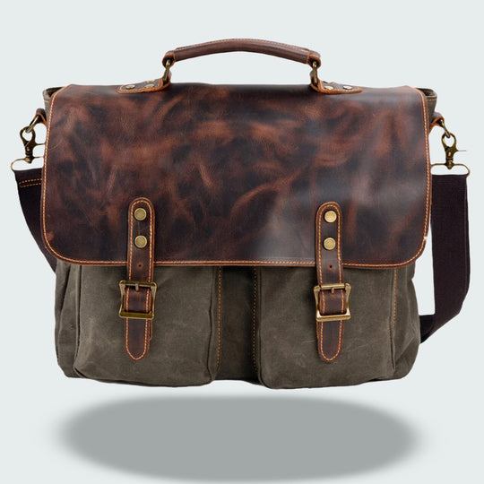 Harrison - Vintage Leather Canvas Bag