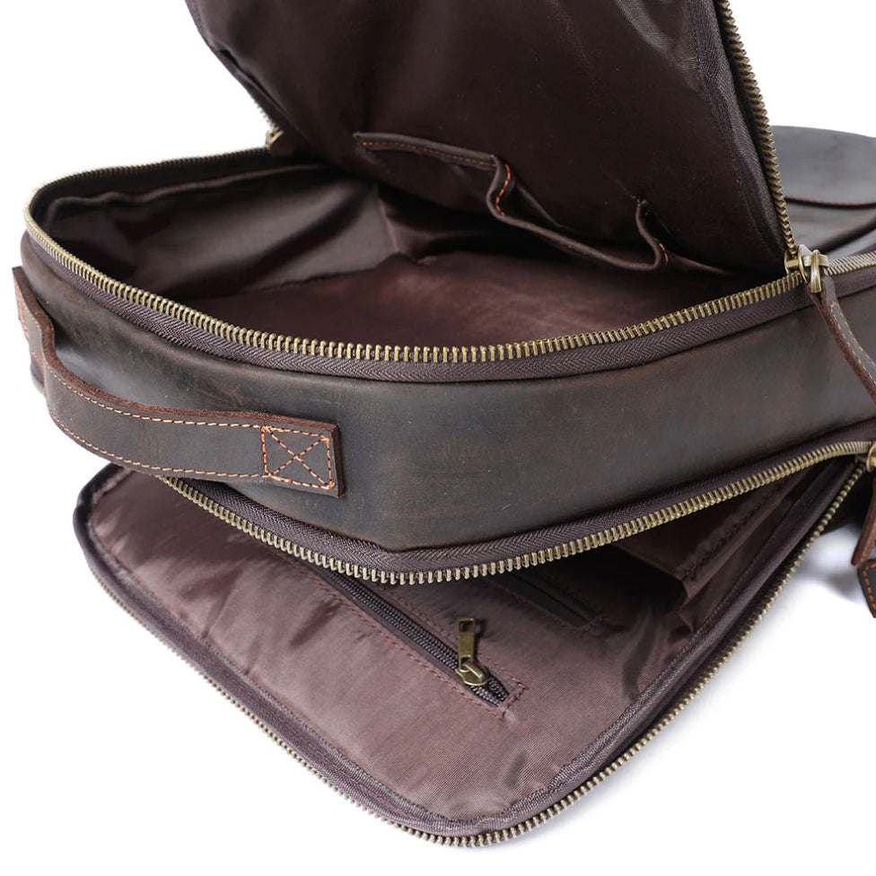 Dante - Compact Leather Laptop Backpack